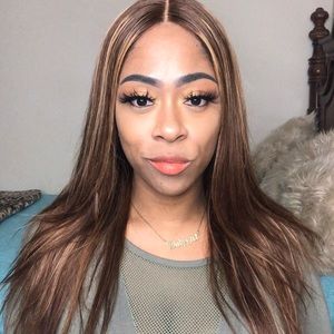 Human Hair Wig (Brazilian) w/Chunky Highlights